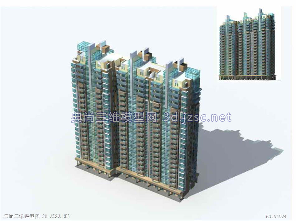 3d多层住宅max模型2高层0002