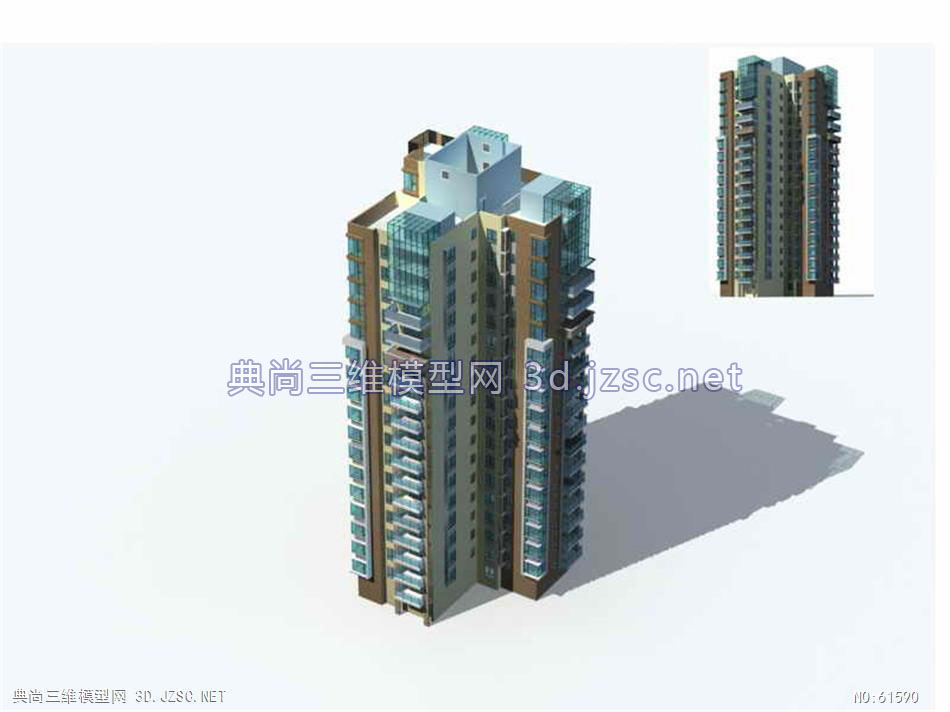 3d多层住宅max模型2高层0004