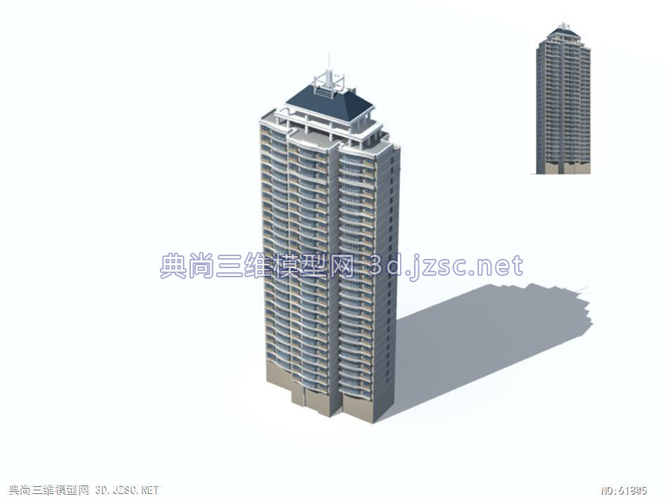 3d住宅max模型高层住宅0007