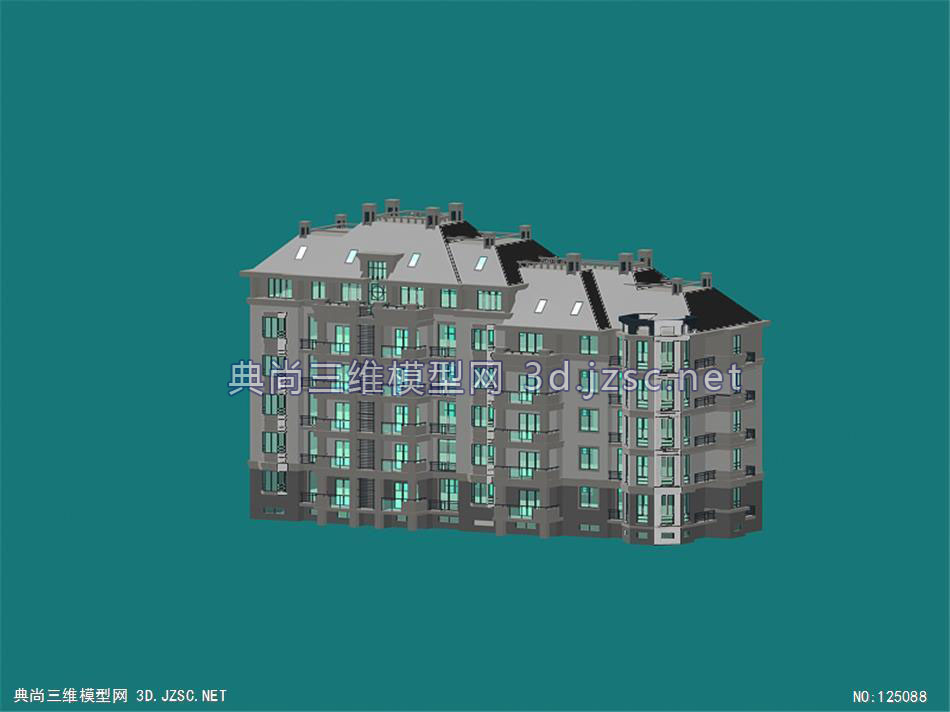 小区建筑-1-现代建筑max模型