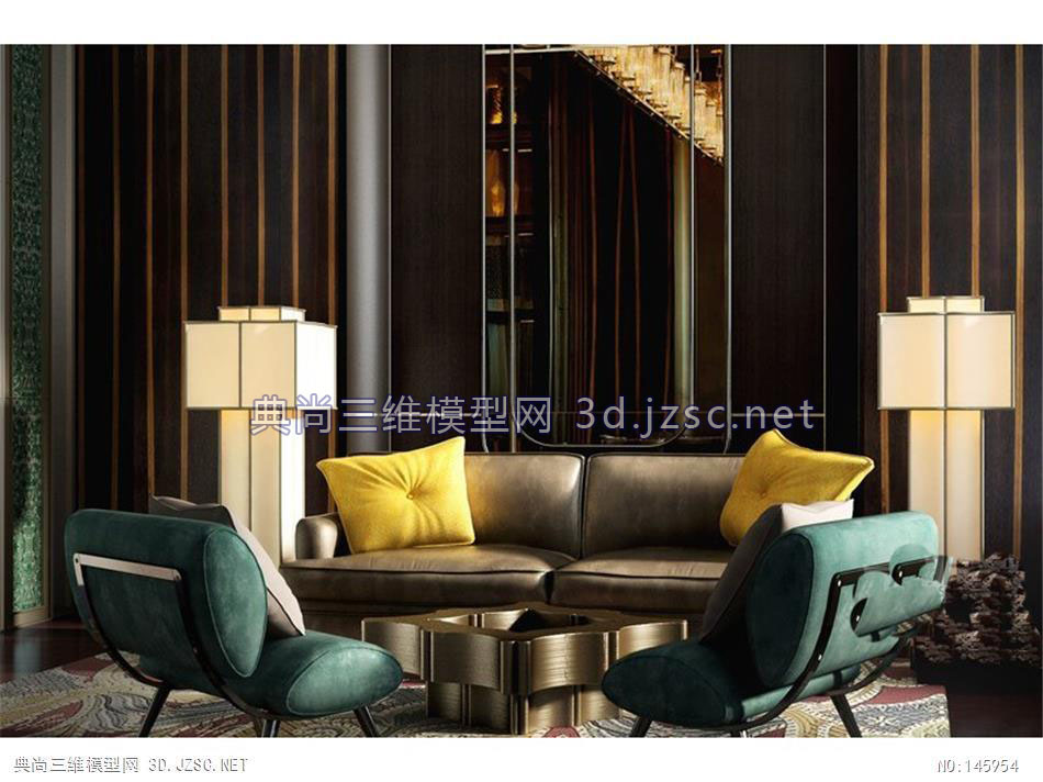 现代酒店门厅沙发椅子组合MAX  沙发组合