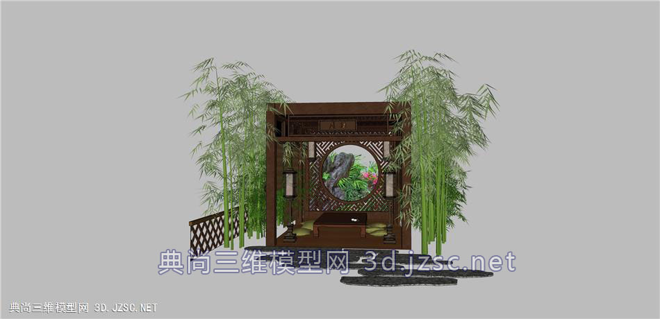 中式景观廊架