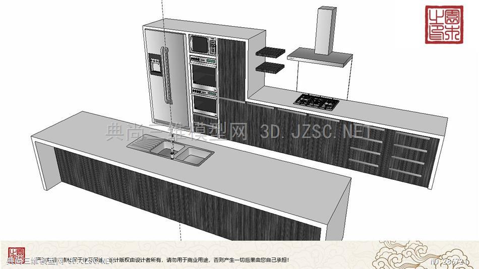 精品厨房整体模型丨壁橱组合家具丨现代中式欧式简约北欧丨厨房—— (56)