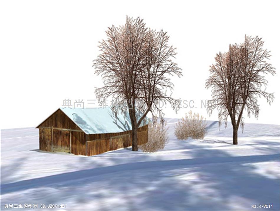 雪地猎人木屋
