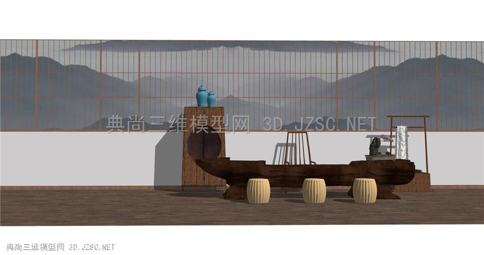 新中式桌椅套装、家具组合(2)