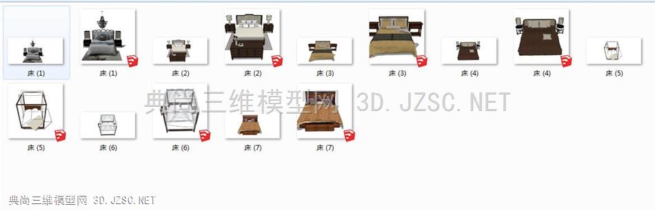 中式家具（床具.柜类.电视柜77套）