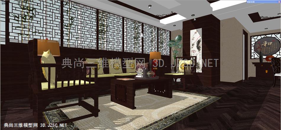 中式客厅+餐厅 设计