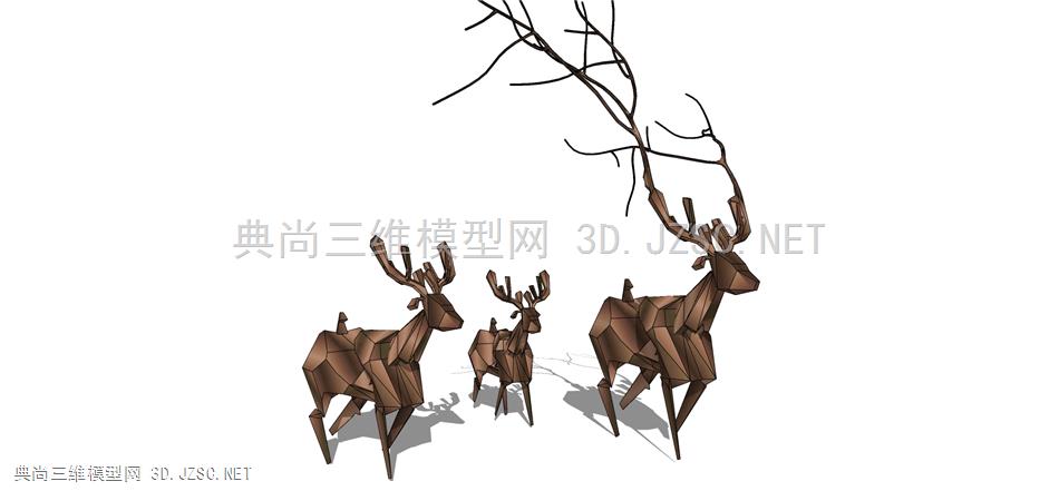 景观鹿模型