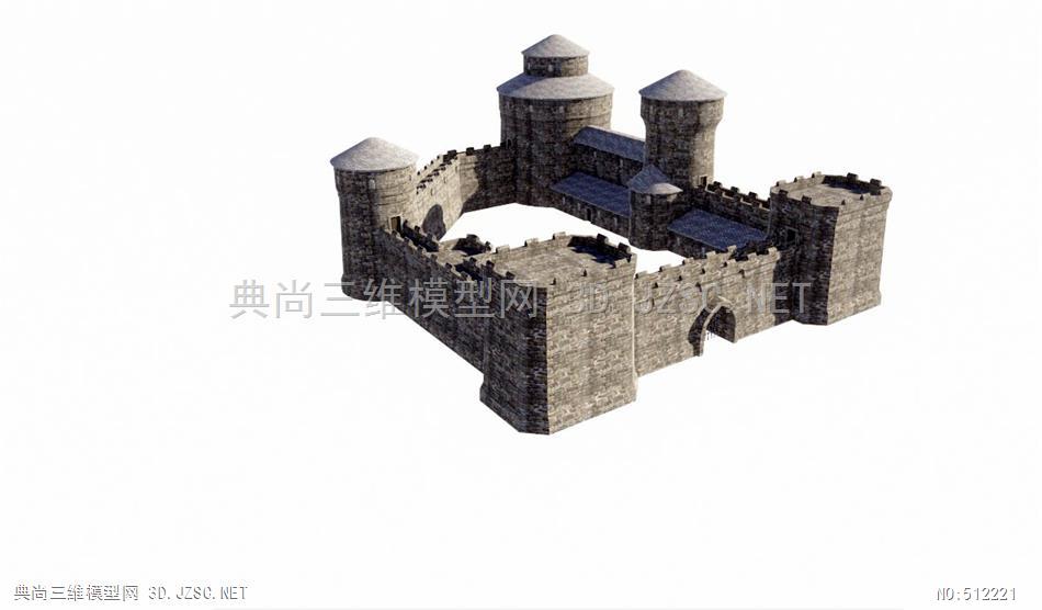欧洲古代城堡建筑模型