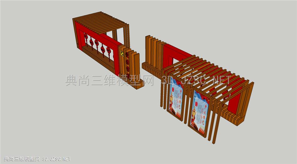 党建长廊 文化长廊 宣传栏 长廊 党建文化长廊