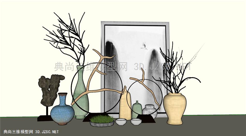 中式花瓶摆件