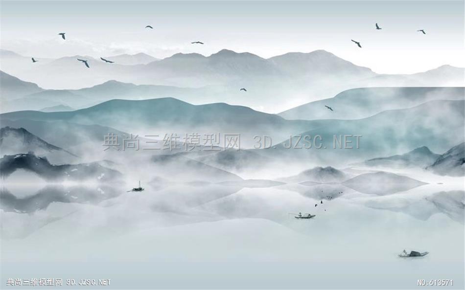 中式山水人物挂画墙面装饰挂画 (46)