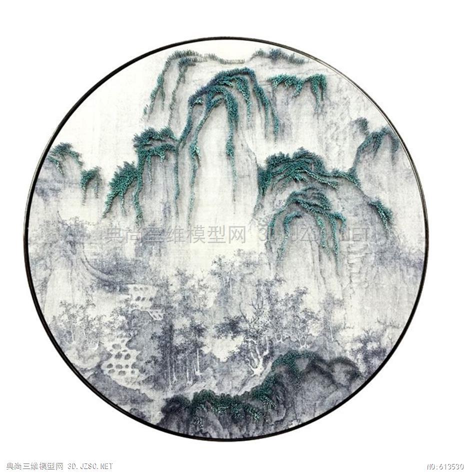 中式山水人物挂画墙面装饰挂画 (4)
