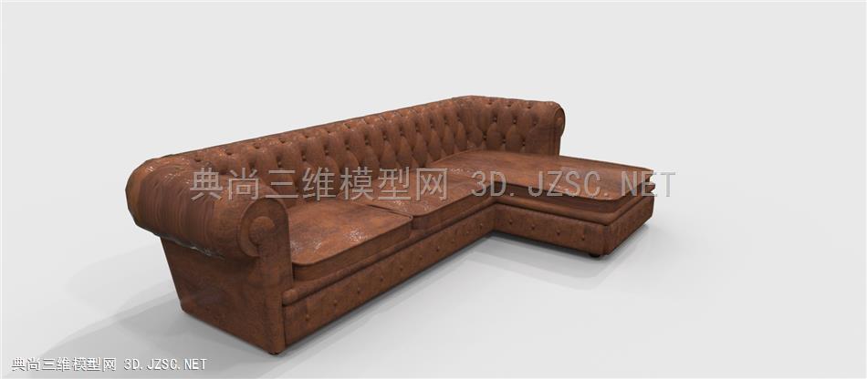 皮革沙发 皮质沙发 中式沙发