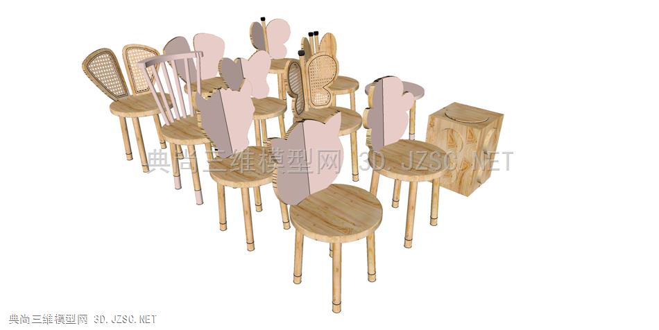 儿童座椅 儿童木椅子 幼儿园椅子
