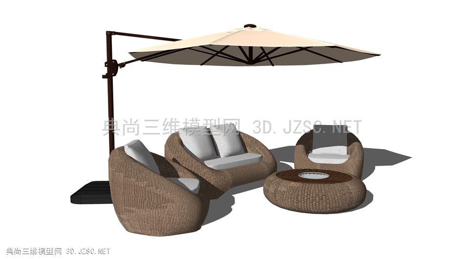 现代户外沙发 藤编沙发 休闲沙发茶几 太阳伞桌椅 原创