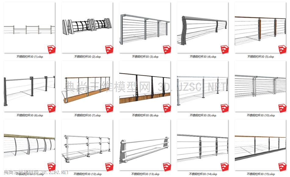 33件su-不锈钢钢丝栏杆
