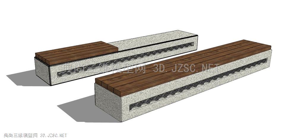 坐凳 中式 新中式 石材 木质su