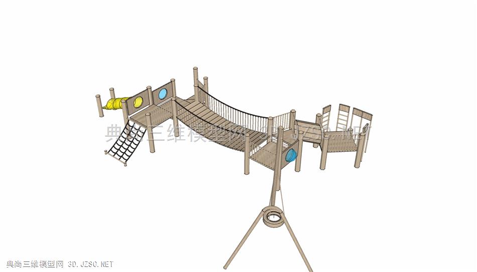 儿童室外活动器材滑梯爬架城堡 (24)