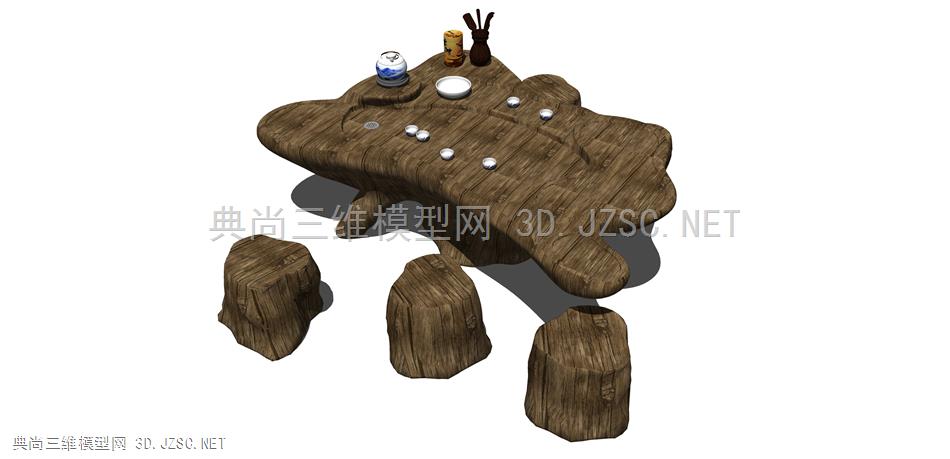 根雕茶桌茶台 (45) 茶几 中式茶台 树根桌子 树木座椅 木桌 木凳