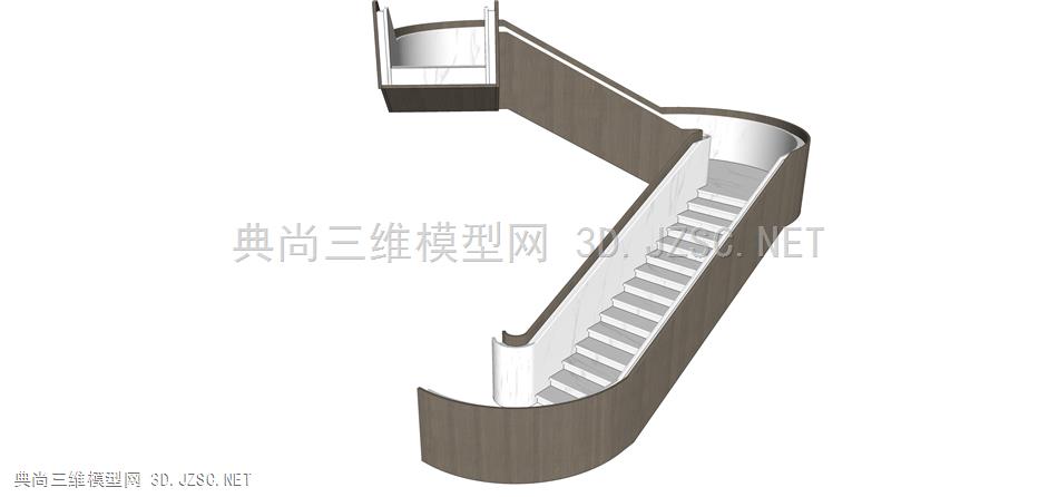 旋转楼梯 (7)  转角楼梯 木楼梯 楼梯 宴会厅 酒店楼梯 轻奢风格楼梯