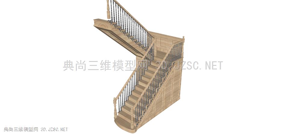 旋转楼梯 (1)  转角楼梯 木楼梯
