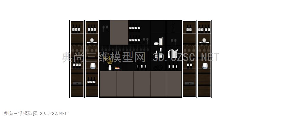 4 精品高端客厅现代风格酒柜