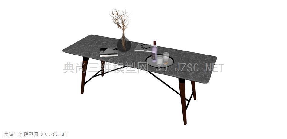 1241中国 漾美  餐桌，长方桌，桌子，花瓶，装饰品，酒杯