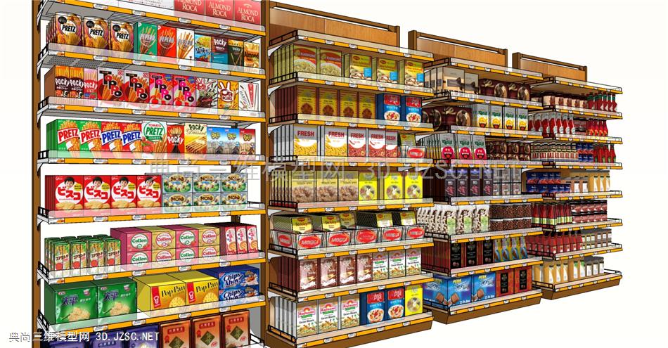 现代商场超市食物展示柜 货架