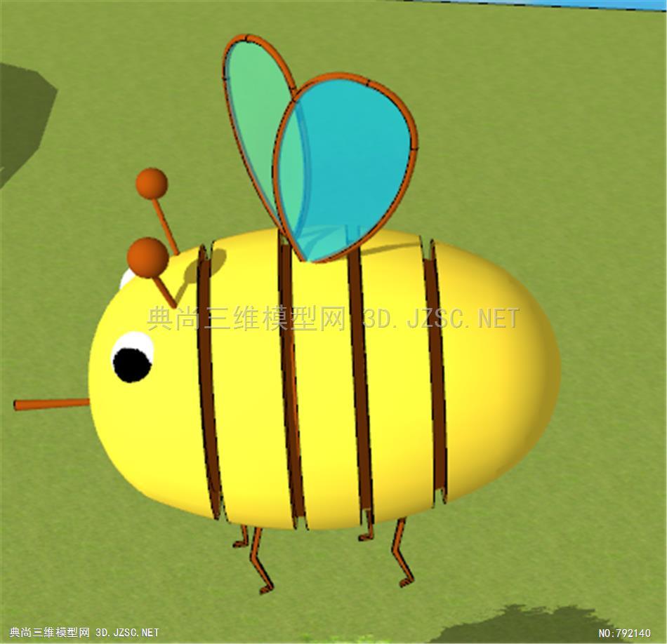 蜜蜂 儿童活动器械 蜜蜂主题 卡通SU模型