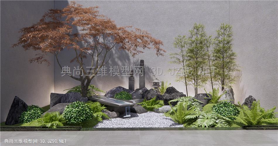 新中式庭院小品 流水小品 室内景观小品 景观石头 植物景观