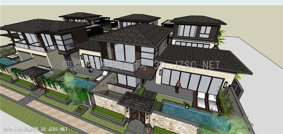 9-别墅建筑sketchup模型