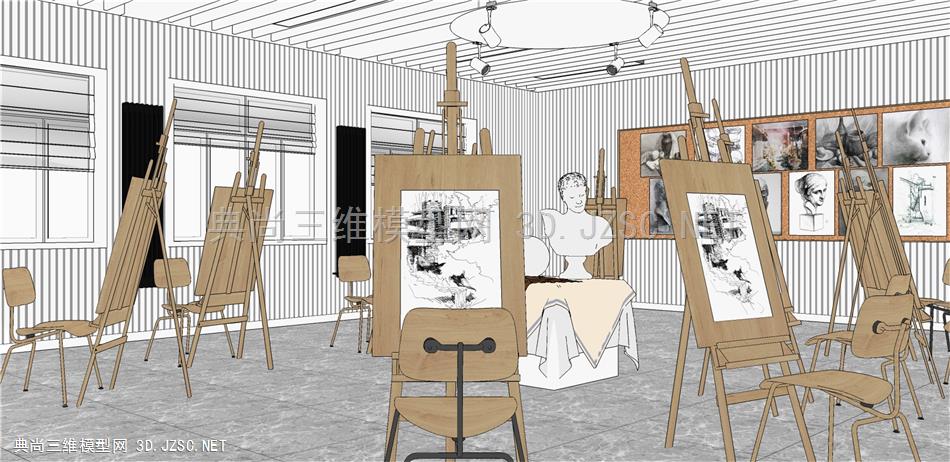 LEMU画室 (5 画室  画架 美术培训室 雕塑 画具 绘画工作室