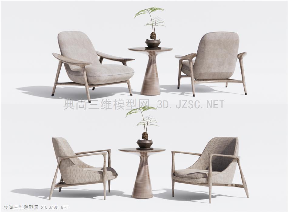 新中式休闲椅 户外桌椅1