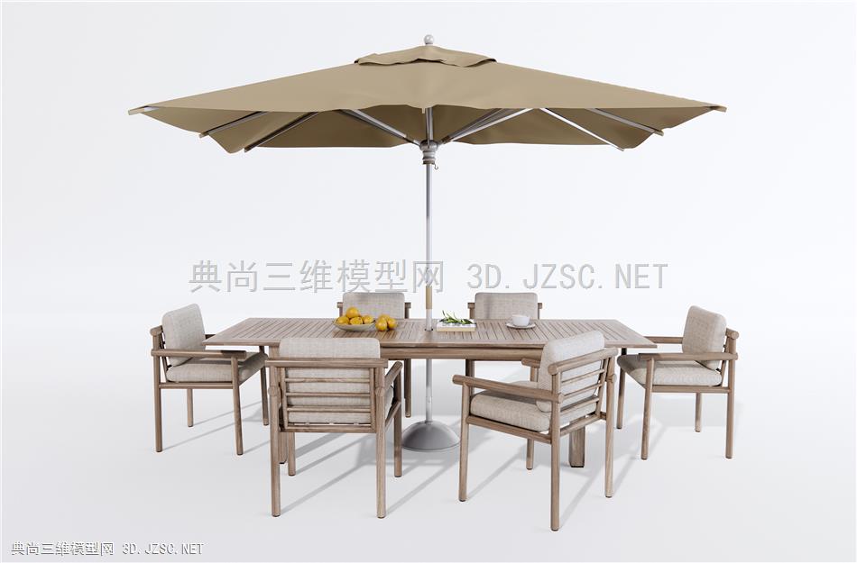 现代户外桌椅 餐桌椅 太阳伞桌椅 庭院桌椅
