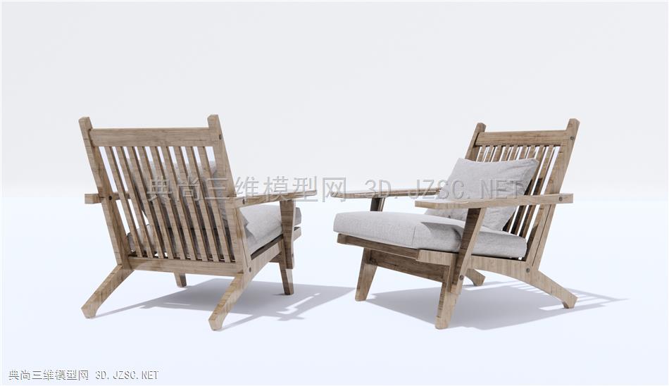 新中式户外休闲椅 单人沙发 休闲椅 沙发椅1