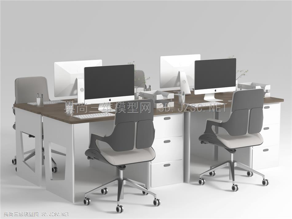 现代办公桌椅 职员工位 电脑桌椅 办公桌 办公椅