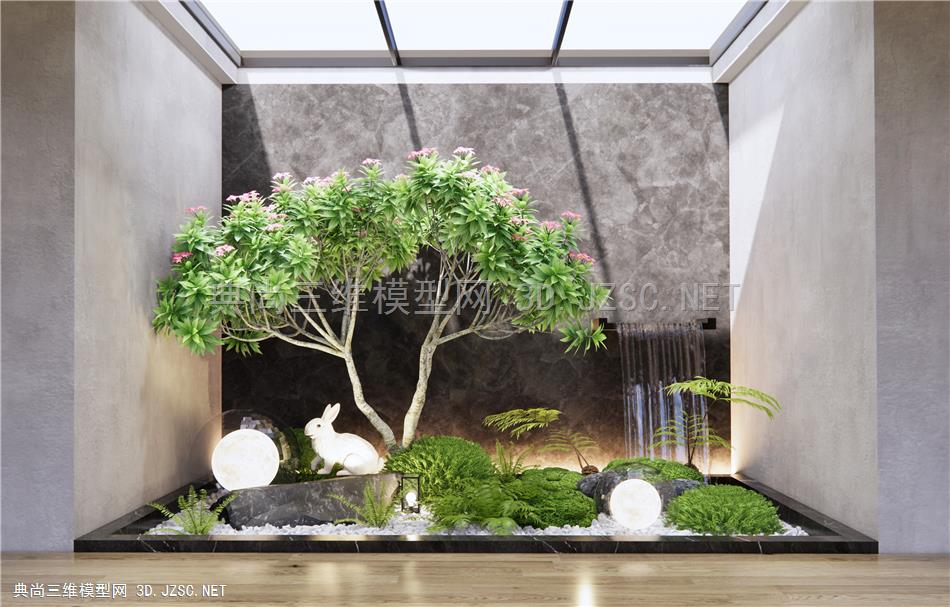 现代室内景观造景 庭院景观小品 植物景观 水景 蕨类植物 景观树1